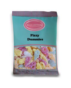 Vegan Fizzy Dummies - 1Kg Bulk bag of Vegan fruit flavour sweets, shaped like dummies with a fizzy coating!