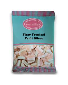 Vegan Fizzy Tropical Slices - 1Kg Bulk bag of vegan tropical flavour fizzy sweets