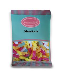 Vegan Meerkats - 1Kg Bulk bag of vegan fruit flavour gummy sweets in the shape of cute Meerkats!