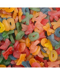 Vegan ABD Letters, fruit flavour jelly sweets