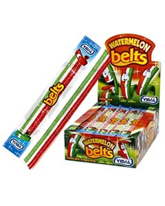 Retro Sweets - A full case of 150 Individually wrapped sour watermelon belts