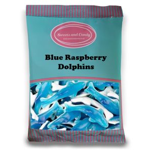 Blue Raspberry Dolphins - 1Kg Bulk bag of retro blue raspberry flavour jelly sweets