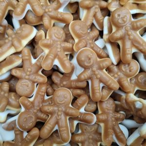 Christmas Sweets - biscuit flavour sweets shaped like Gingerbread Men