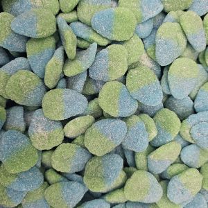 Retro Sweets - fizzy blue jelly sweets shaped like raspberries