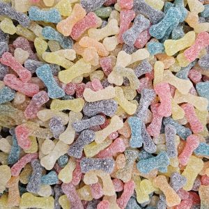 Retro Sweets - fizzy jelly sweets shaped like bones in assorted colours