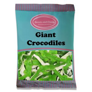 Giant Crocodiles 1kg bag - a bulk 1kg bag of giant jelly crocodile shaped sweets