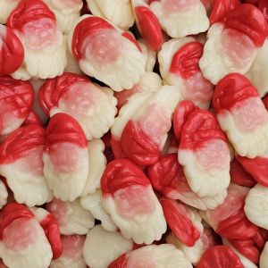 Christmas Sweets - fruit flavour sweets shaped like Santa Faces