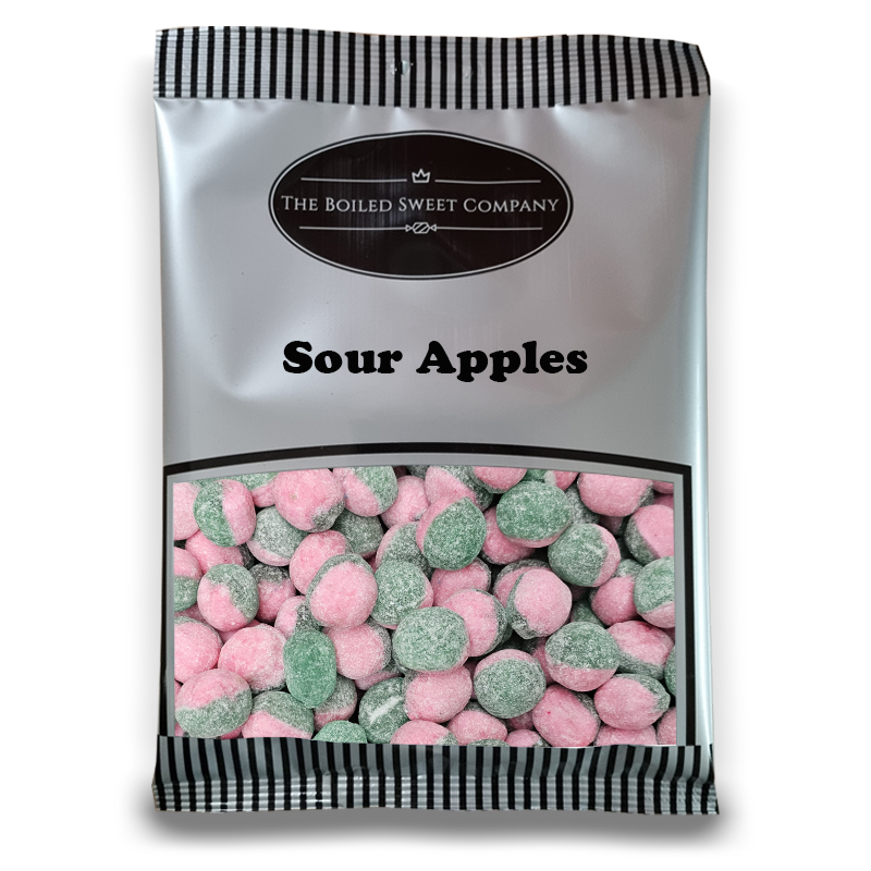 Sour Apples Boiled 1Kg Pick and Mix Sweets Boiled Sweets Retro