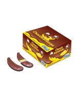 A full tub of Chocolate covered banana flavour foam sweets in large banana shapes!