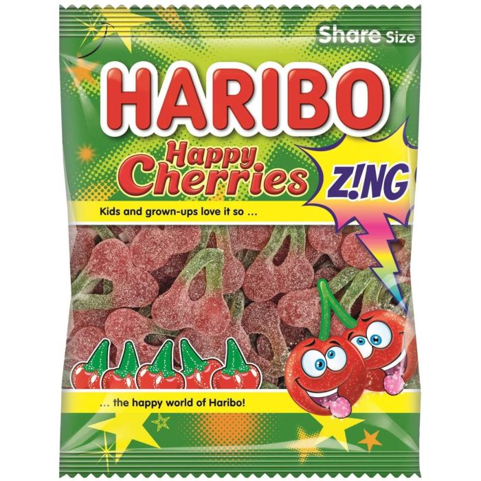 Haribo Fizzy Cherries 160g Haribo Sweets Fizzy Sweets Retro