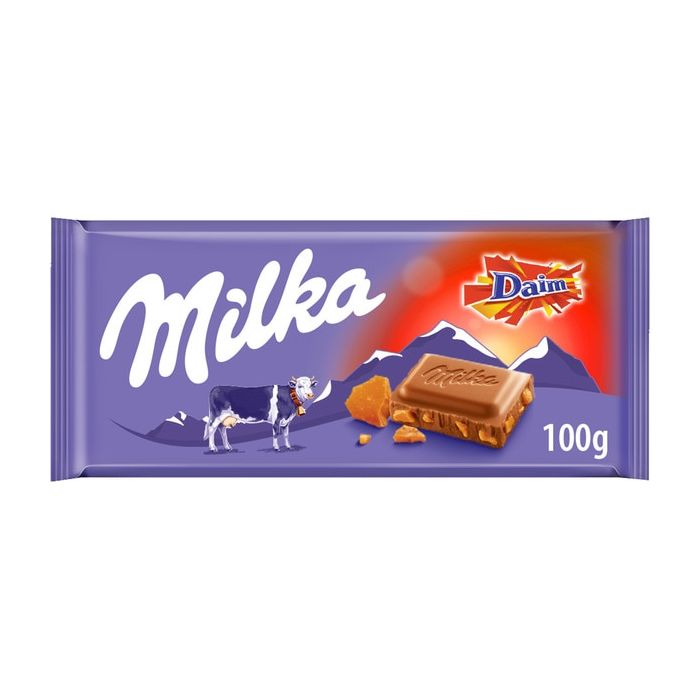 Milka Daim Chocolate Bar 100g Chocolate Bars Retro Sweets Sweet