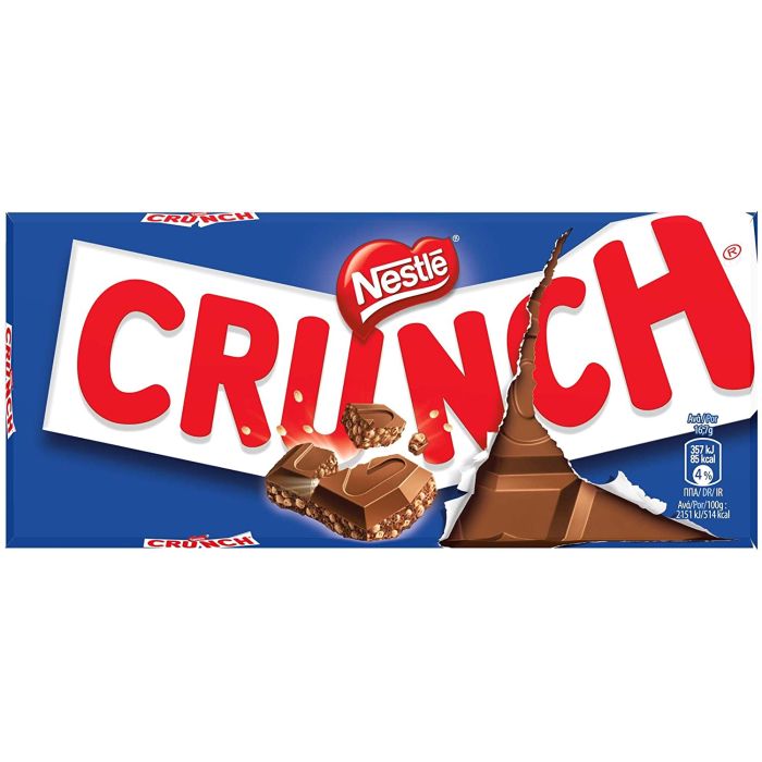 Nestle Milk Crunch Bar 100g Chocolate Bars Retro Sweets Sweet Hampers